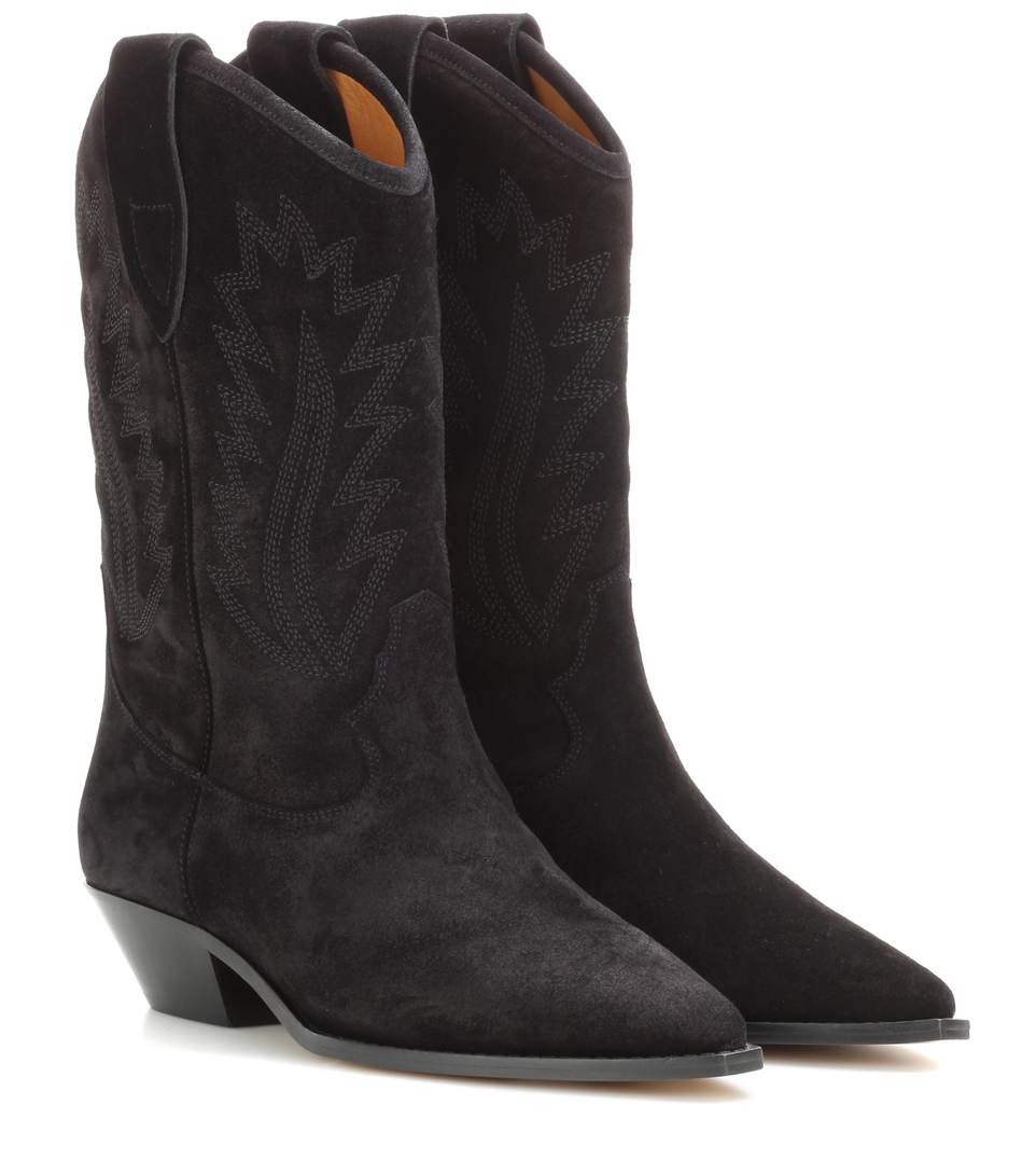 Isabel Marant ÉToile Dallin Leather Western Boots In Llack | ModeSens