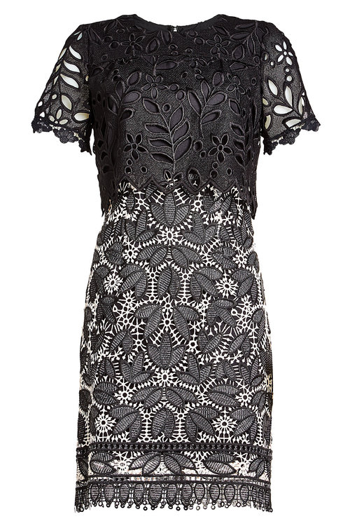 Anna Sui Lace Mini Dress, Black | ModeSens