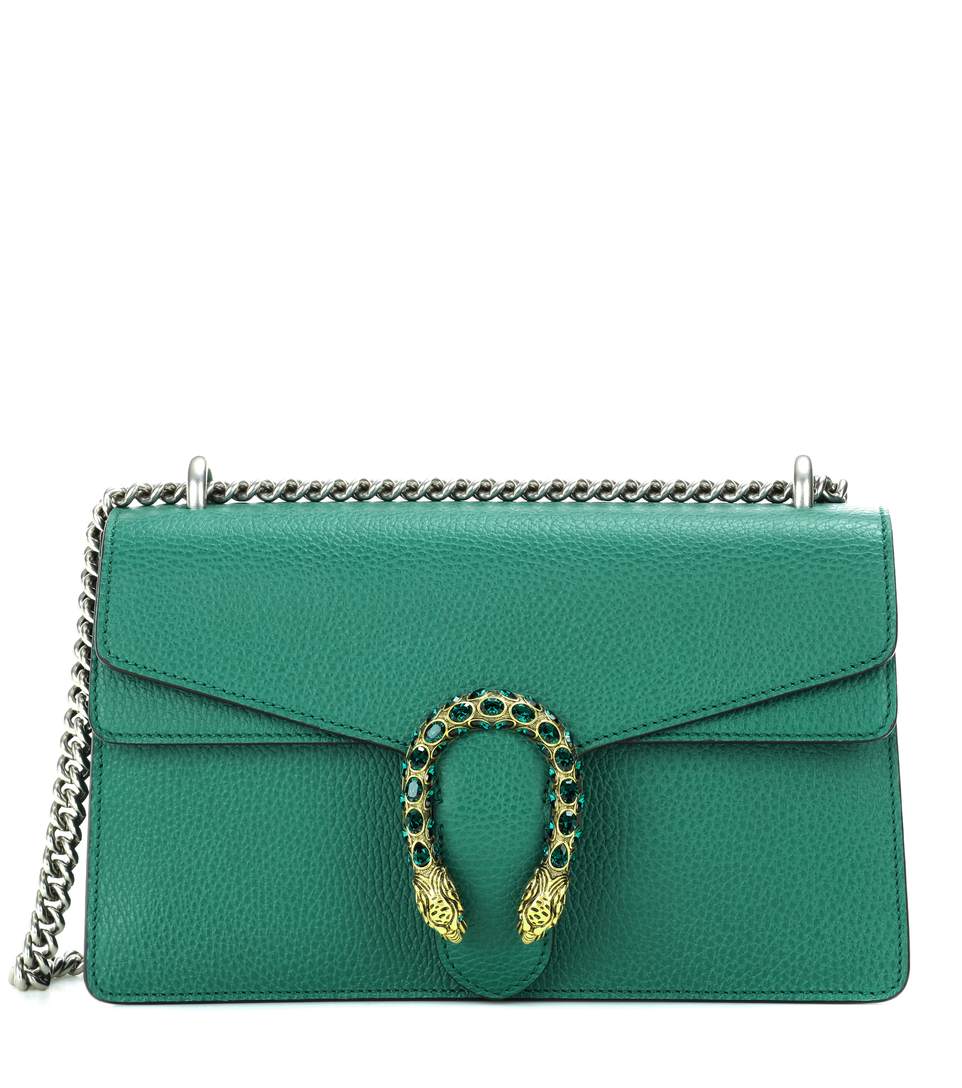 GUCCI DIONYSUS SMALL LEATHER SHOULDER BAG, EMERALD | ModeSens