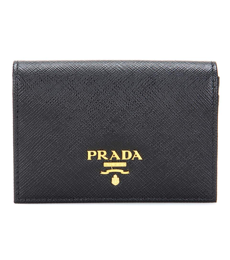 Prada Textured-Leather Cardholder In Eero | ModeSens