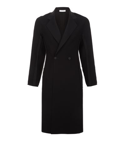 J.W.ANDERSON DOUBLE-BREASTED SCUBA TRENCH COAT, BLACK | ModeSens