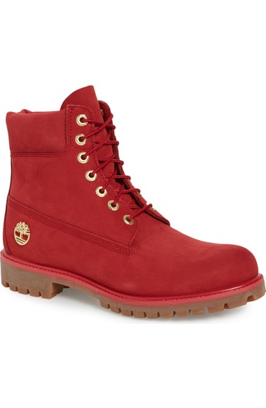 red timberland 6 inch boots