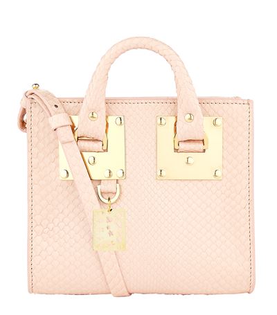 Sophie Hulme Small Python Albion Box Tote Bag In Blossom Pink | ModeSens