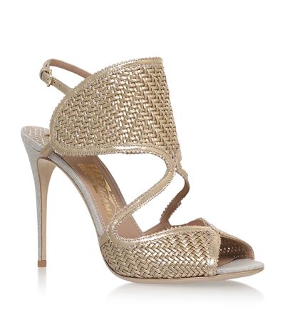 SALVATORE FERRAGAMO Elisea Twist Sandals in Gold | ModeSens