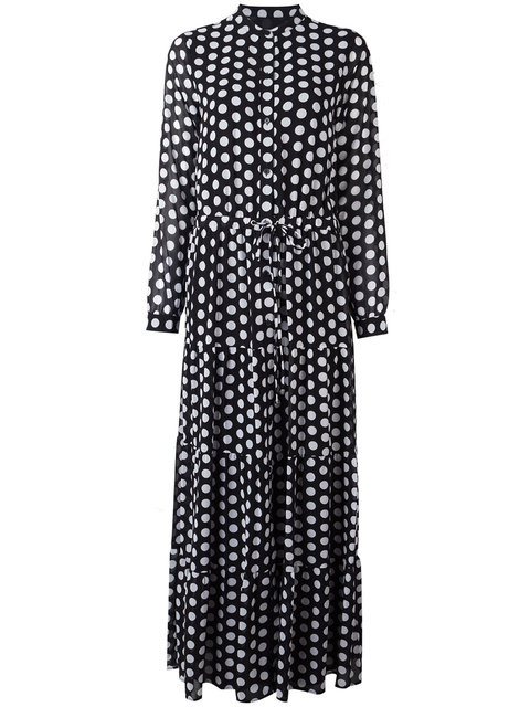 MICHAEL Michael Kors | Tiered polka-dot georgette maxi dress | NET ...
