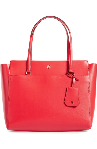 tory burch small parker leather tote