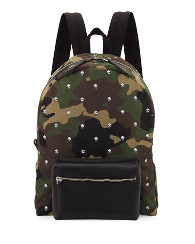 ALEXANDER MCQUEEN Camouflage Printed Nylon Backpack, Camouflage | ModeSens