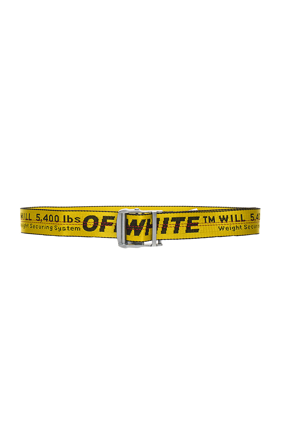 OFF-WHITE INDUSTRIAL EMBROIDERED CANVAS BELT, YELLOW | ModeSens