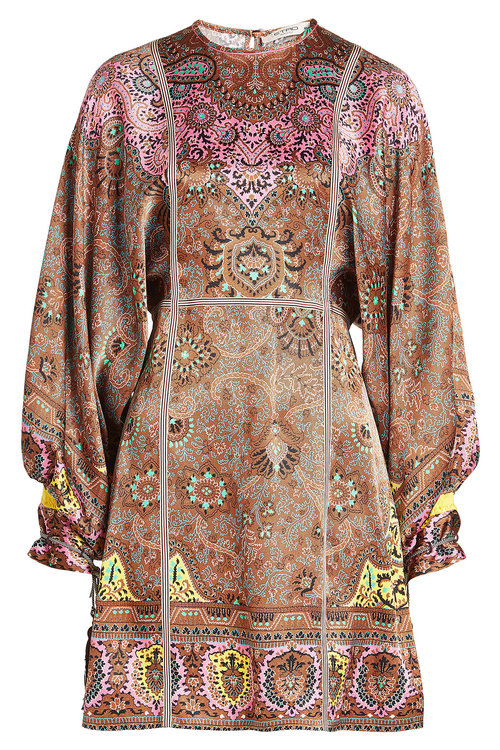 ETRO Printed Silk Dress in Multicolored | ModeSens