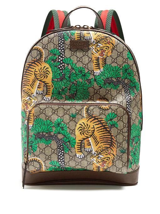 gucci tiger print backpack