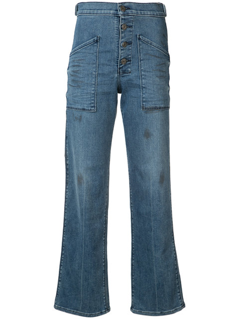 RTA Worker High-Waist Flared Jeans | ModeSens