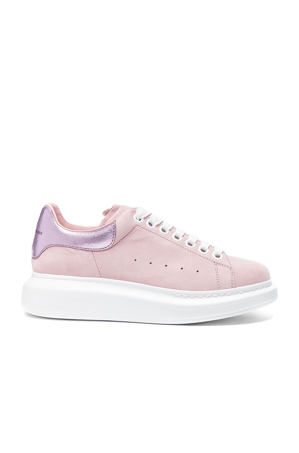 ALEXANDER MCQUEEN LEATHER PLATFORM LOW-TOP SNEAKER, LIGHT PINK, CLOVER ...