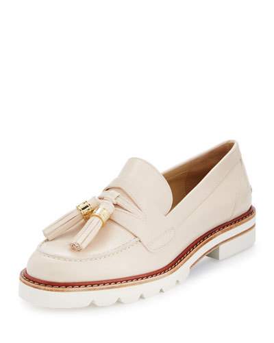 stuart weitzman manila loafer white