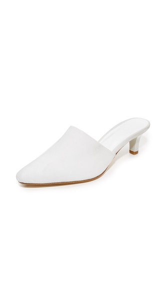 MARYAM NASSIR ZADEH Andrea Leather Mules in Dirty White | ModeSens