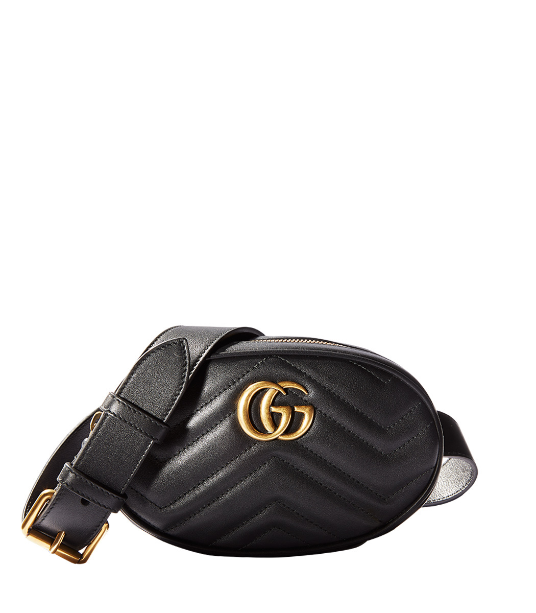 GUCCI Gg Marmont 2.0 Leather Belt Pack, Black | ModeSens