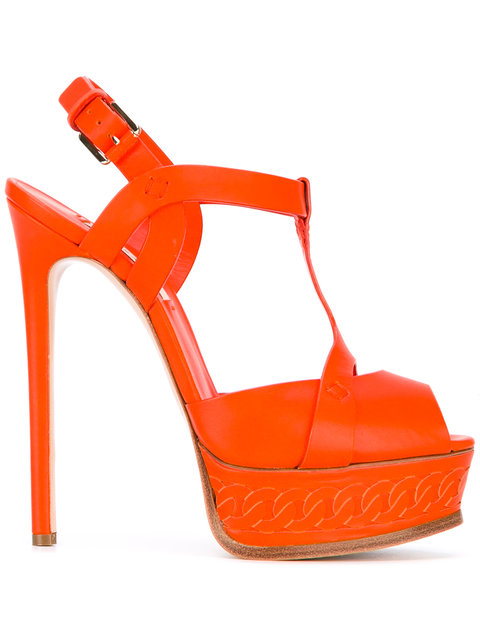 CASADEI - Platform Sandals in Yellow/Orange | ModeSens