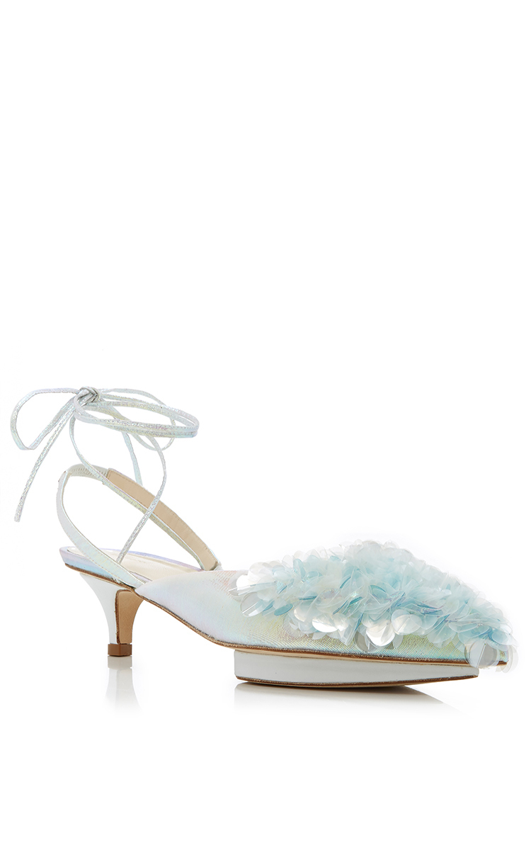 DELPOZO Mid Heel Shoe in Yellow ModeSens