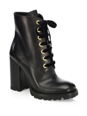 prada lace up leather boots