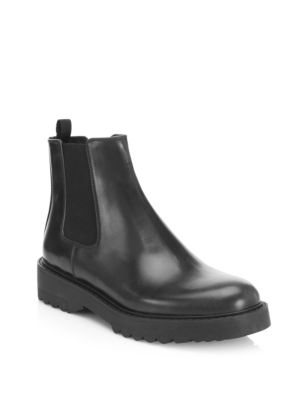 prada lug sole leather bootie