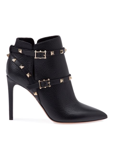 valentino rockstud leather bootie