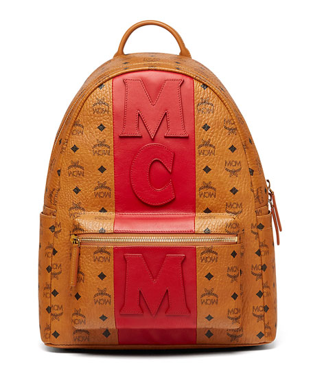 mens red mcm backpack