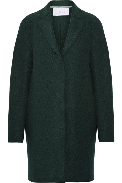 Harris Wharf London Green Wool Cocoon Coat | ModeSens
