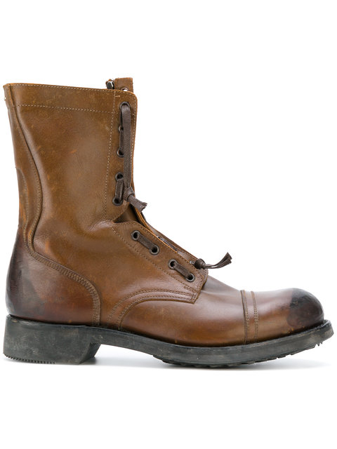 maison margiela lace up boots