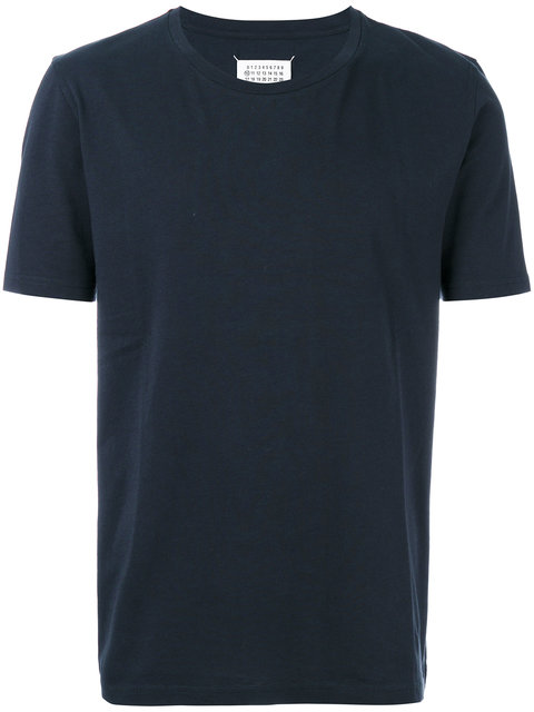 Maison Margiela Basic T-Shirt In Blue | ModeSens