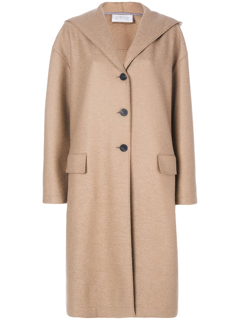 Harris Wharf London Hooded Coat | ModeSens