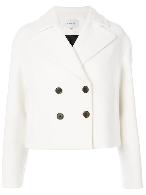 CARVEN DOUBLE-BREASTED CROPPED BLAZER | ModeSens