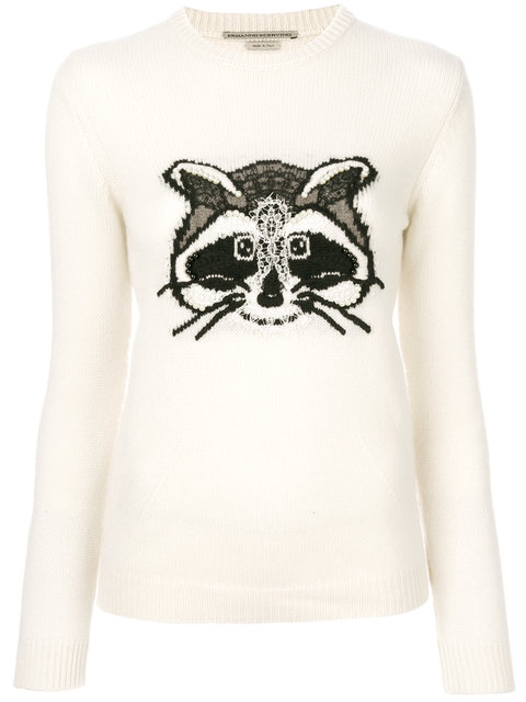 ERMANNO SCERVINO Racoon Embroidered Sweater | ModeSens