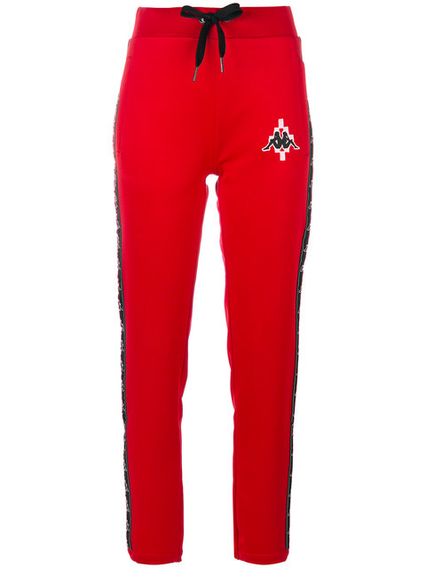 MARCELO BURLON COUNTY OF MILAN COUNTY OF MILAN X KAPPA TRACK PANTS, RED ...