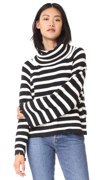 Rta Alexis Sweater In Black, Stripes, White. In Black-White | ModeSens