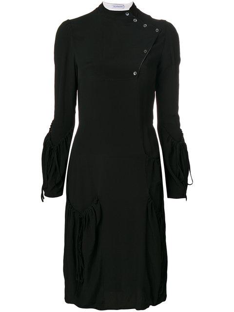 J.W.Anderson Gathered Dress With Side Button Detailing | ModeSens