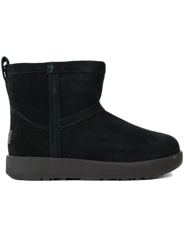 ugg womens classic mini leather boots black