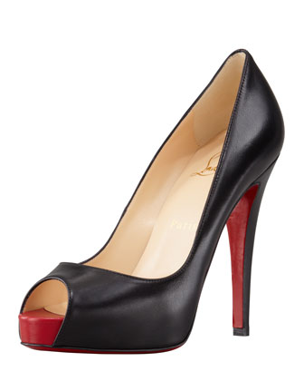 CHRISTIAN LOUBOUTIN New Very Prive 120 Patent Leather Peep Toe Pumps in ...