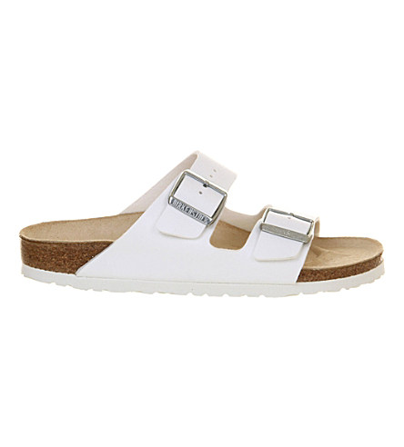 shiny snake cream birkenstock arizona