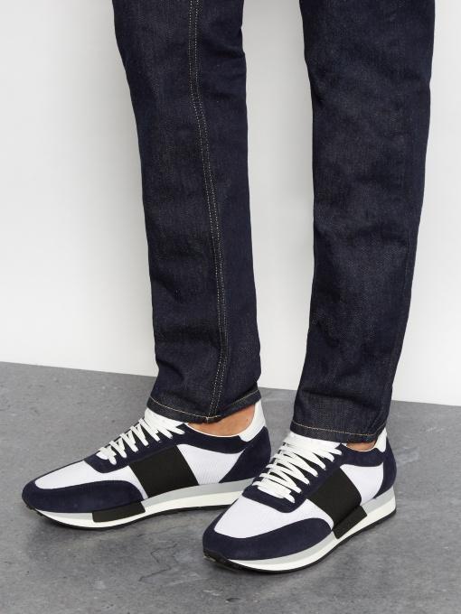 moncler suede mesh runner