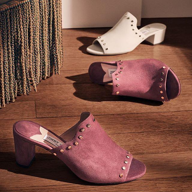  JIMMY CHOO Myla 65 studded suede mulesçåçæå°çµæ