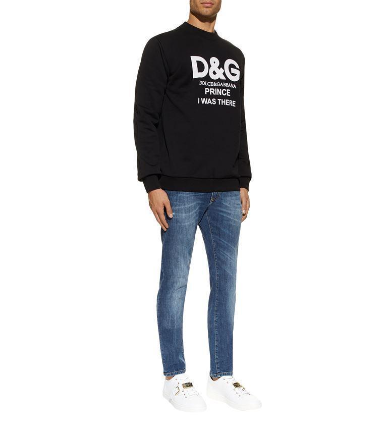 DOLCE & GABBANA PRINCE BRANDED SWEATSHIRT, BLACK | ModeSens