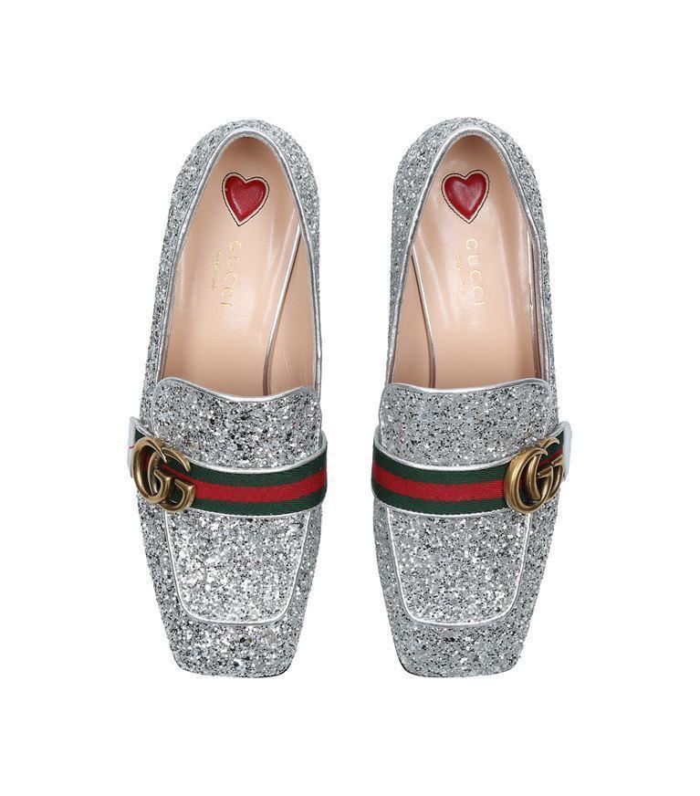 gucci loafers glitter