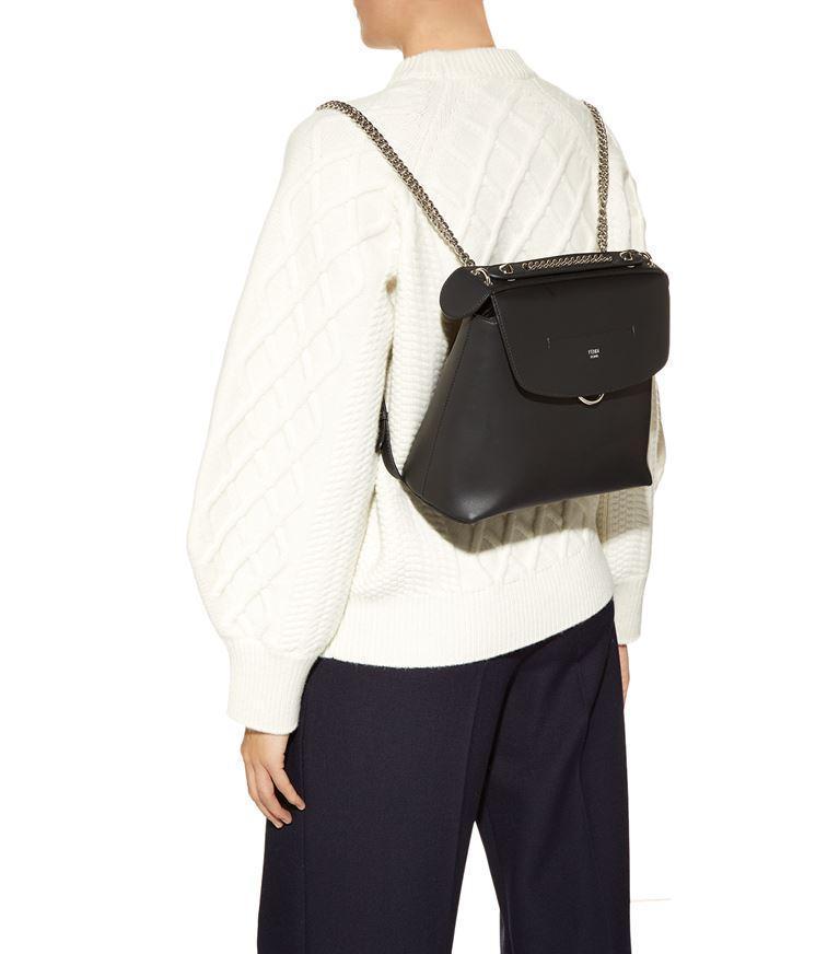 FENDI Back To School Large Leather Backpack/Crossbody Bag, Black | ModeSens