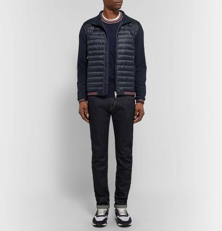 moncler suede mesh runner